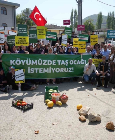 Nilüfer ilçesine yapılmak istenilen taş ocağına vatandaştan tepki