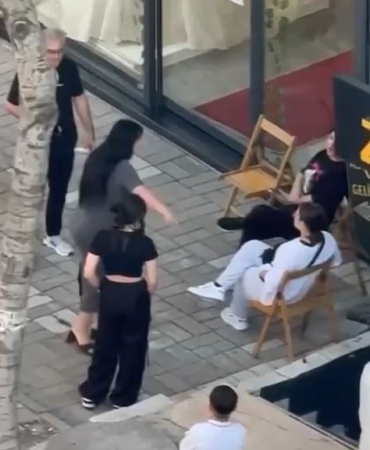 Sosyal medya fenomeni ortalığı birbirine kattı; o anlar kamerada