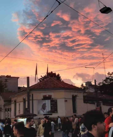 Taksim’de kartpostallık gün batımı manzarası hayran bıraktı
