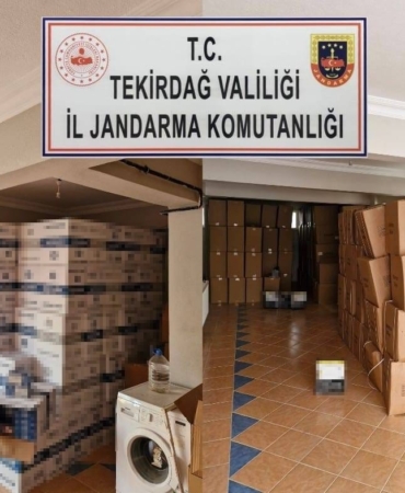Tekirdağ’da 3 ton tütün ve 1.6 milyon makaron ele geçirildi