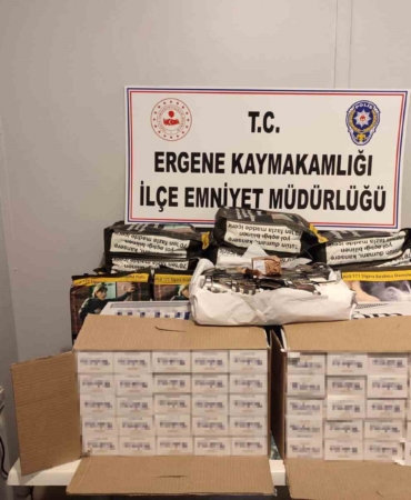 Tekirdağ’da bandrolsüz tütün ve makaron ele geçirildi