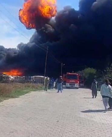 Tekirdağ’da fabrika yangını