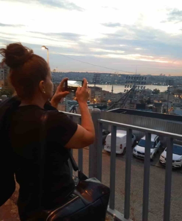 Beyoğlu’nda gün batımı manzarası hayran bıraktı