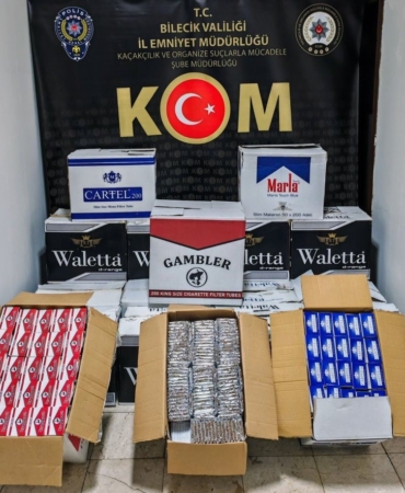 Bilecik’te 207 bin 460 adet dolu makaron ele geçirildi