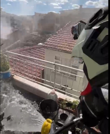 Bilecik’te bir evin balkonunda çıkan yangın korkuttu