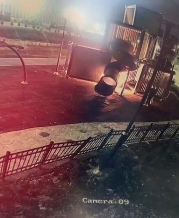 Çerkezköy’de çocuk parkında yangın