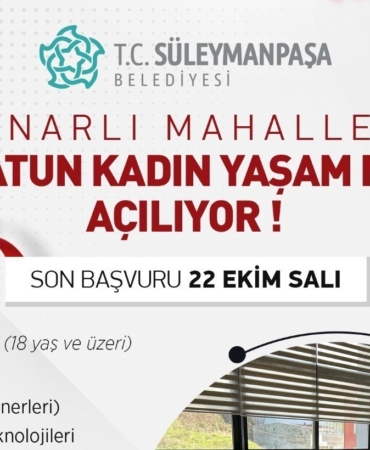 Çınarlı Mahallesi Nene Hatun Kadın Yaşam Merkezi açılıyor