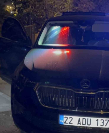 Edirne’de çakar lambalı otomobile 12 bin 800 lira ceza kesildi