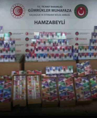 Hamzabeyli sınır kapısında 24 milyon değerinde elektronik sigara yakaladı