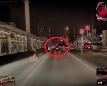 Makas sonrası kaza kamerada...