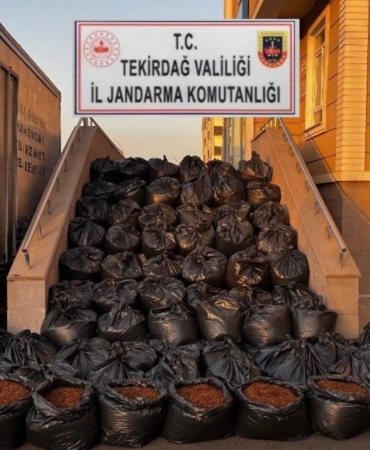 Tekirdağ’da tonlarca tütün ele geçirildi