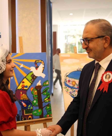 Öğrenci, öğretmen ve veliler cumhuriyetin 101. yıl resepsiyonunda buluştu