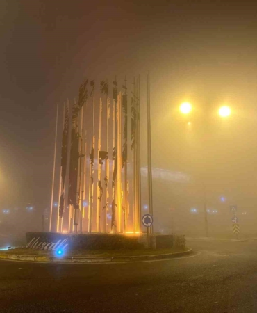 Tekirdağ’da gece sis etkili oldu