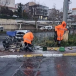 Şişli’de kaza sonrası araçta yangın çıktı: 2 yaralı
