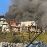 Üsküdar’da işçilerin kaldığı konteynerler alev alev yandı