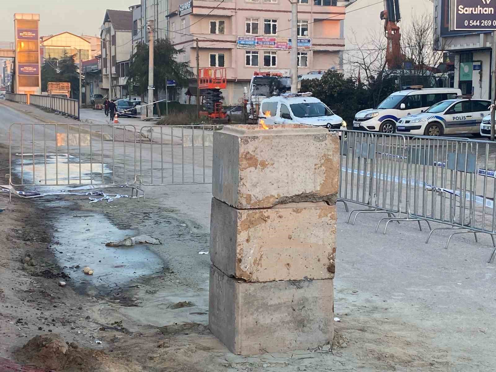 5 gündür yanan gazın çevresi betonla kapatıldı