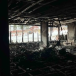 Yanan otelin içi böyle görüntülendi