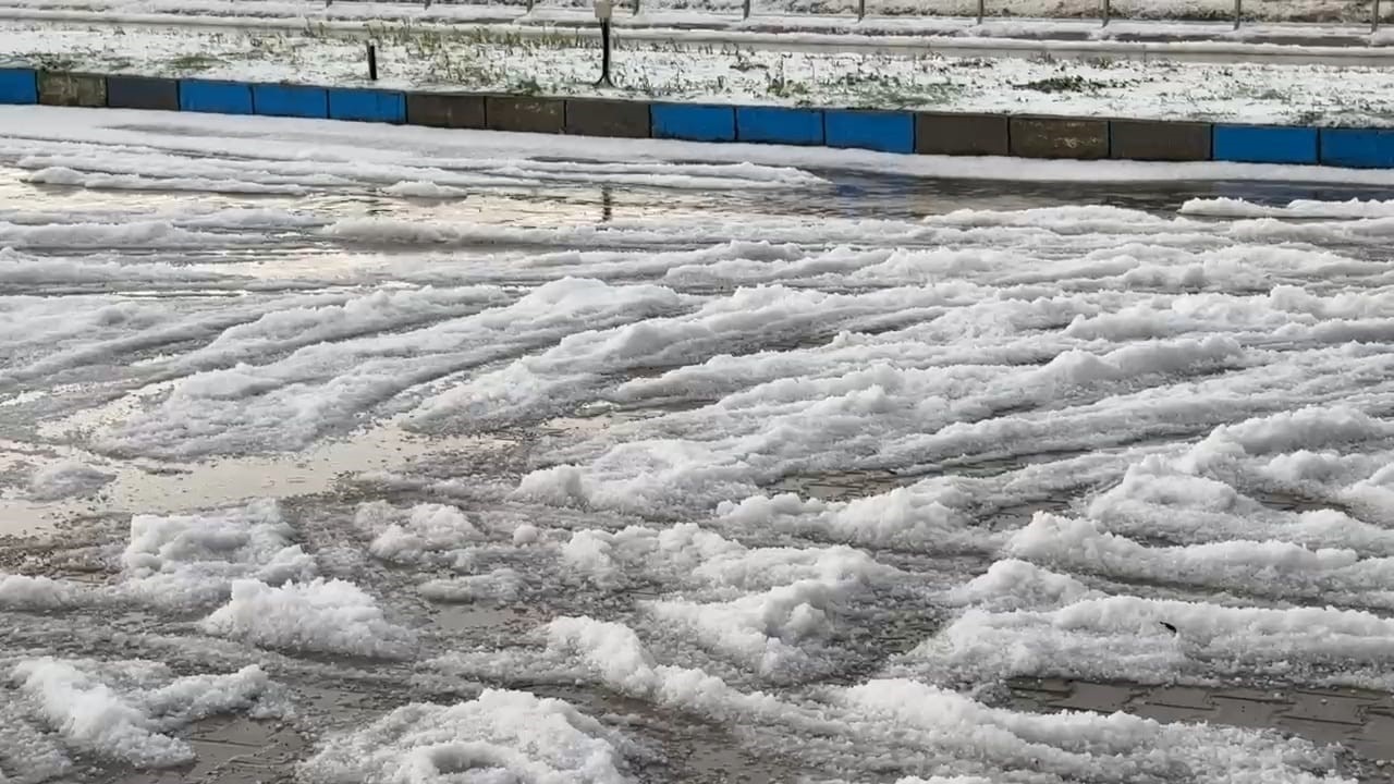 Tekirdağ’da yağan dolu ile tarım arazileri beyaza büründü