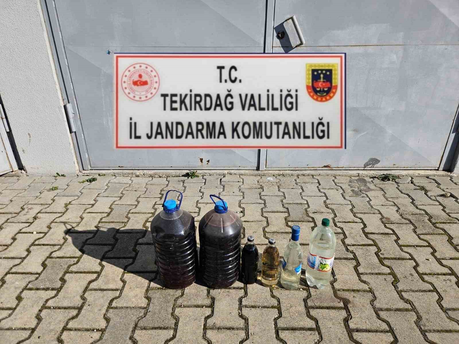 Tekirdağ’da 146 litre sahte içki ele geçirildi
