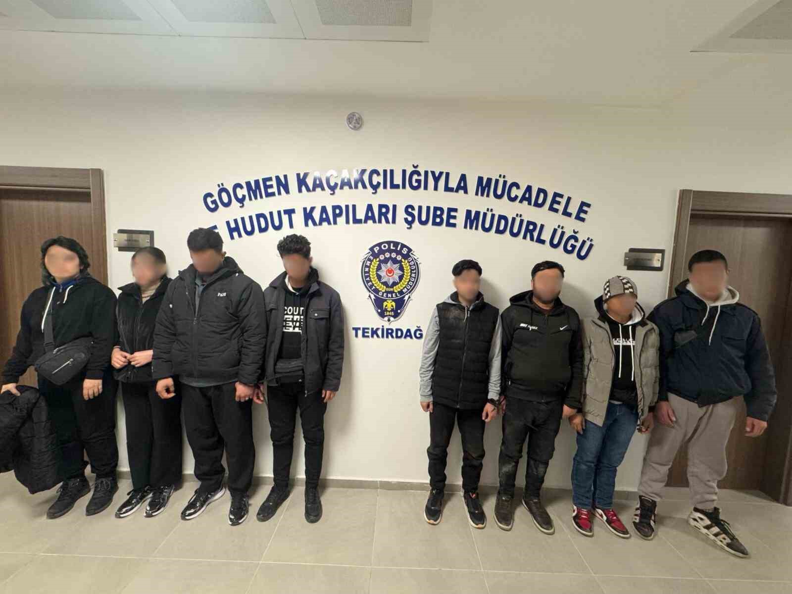 Tekirdağ’da İranlı ve Afgan kaçak göçmenler yakalandı
