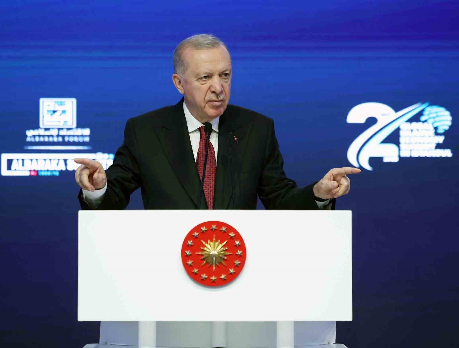 Cumhurbaşkanı Erdoğan: "Faize dayalı ekonomik nizamın değişmesi için mücadeleden geri durmayacağız"