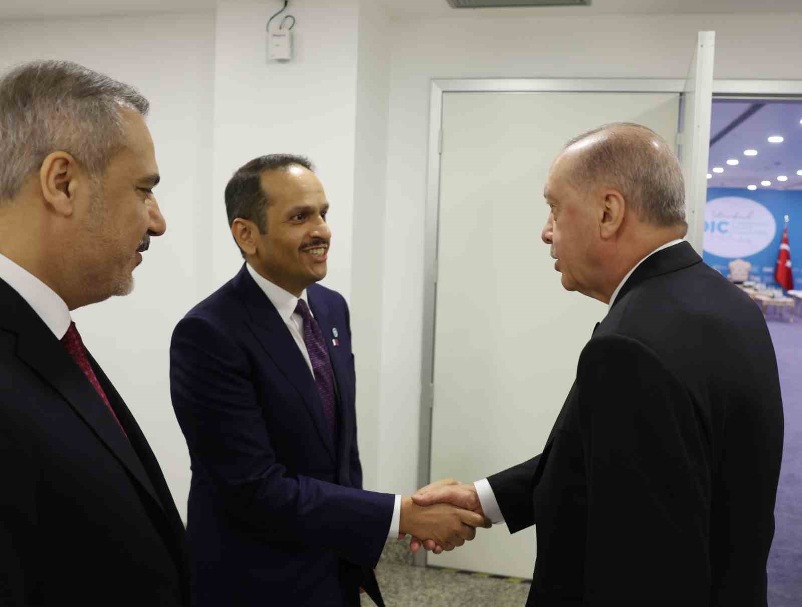 Cumhurbaşkanı Erdoğan, Katar Başbakanı Muhammed Abdurrahman Al- Thani’yi kabul etti