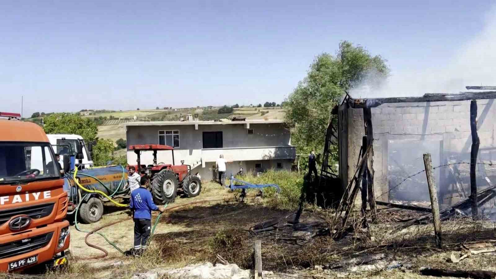 Sakarya’da saman deposunda çıkan yangın tarım arazilerine sıçradı