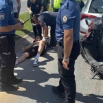 Edirne’de motosiklet, yayaya yol veren otomobile çarptı: 1 yaralı
