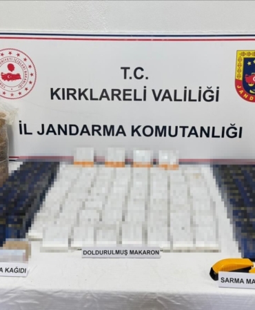 Kırklareli’nde 4 bin 220 makaron ele geçirildi