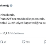 İçişleri Bakanlığı şarkıcı Mabel Matiz hakkında suç duyurusunda bulundu