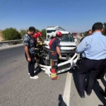 Balıkesir’de çift taraflı trafik kazası; 1 yaralı