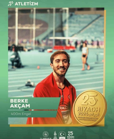 Atletizmde Berke Akçam’dan altın madalya