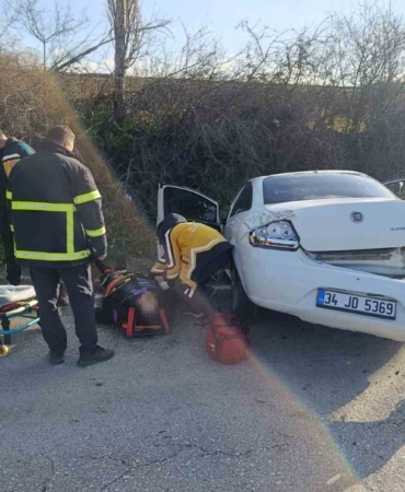 Pınarhisar’da trafik kazası: 2 yaralı