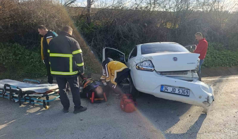 Pınarhisar’da trafik kazası: 2 yaralı