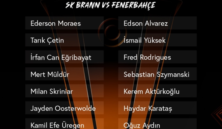Fenerbahçe’nin Brann maçı kamp kadrosu belli oldu