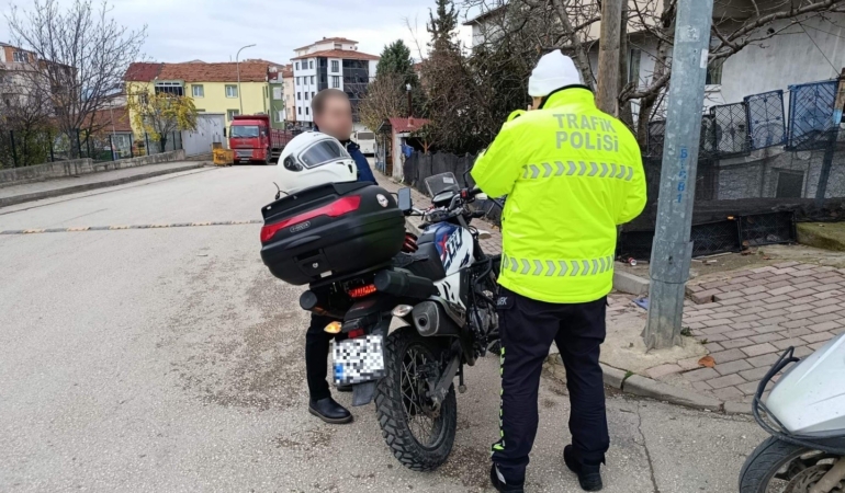 Bilecik’te motosiklet ve ATV sürücülerine yönelik denetim