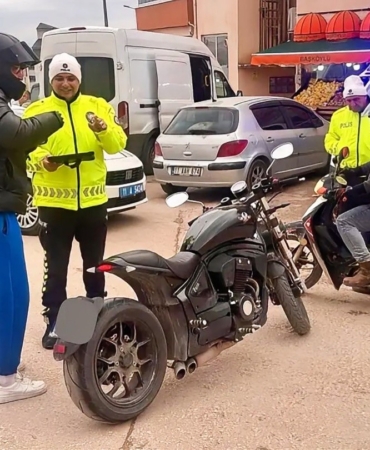 Bilecik’te motosiklet ve ATV sürücülerine trafik denetimi
