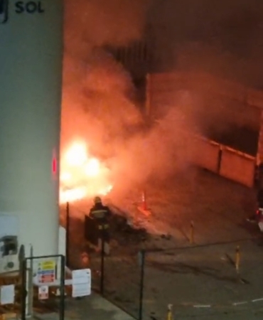 Tekirdağ’da hastane bahçesinde oksijen tüplerinin yanında yangın