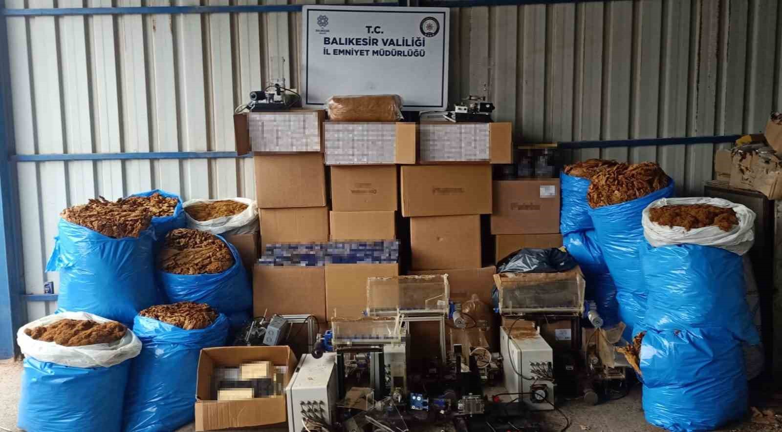 Gönen’de kaçak tütün operasyonu: 13 gözaltı