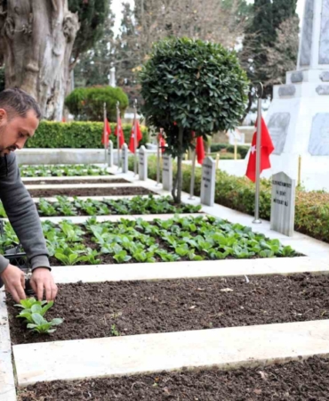 Kocaeli’de şehitliklerde bakım ve çiçeklendirme çalışması