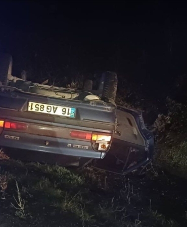 Su kanalına uçan otomobilde bulunan bir kişi yaralandı