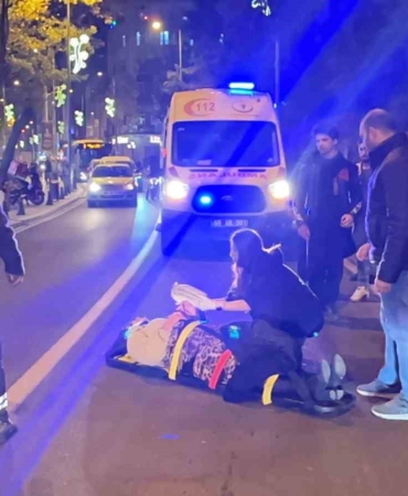 Tekirdağ’da motosikletin çarptığı kadın yaralandı