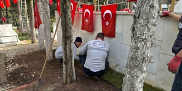 Gebze Şehitliği’nde bakım ve onarım çalışması yapıldı