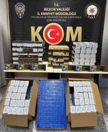 Bilecik’te kaçakçılığa darbe: Binlerce makaron ve tütün ele geçirildi