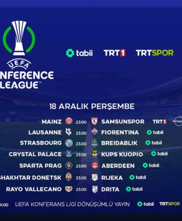 UEFA Konferans Ligi maçları TRT ve tabii’de