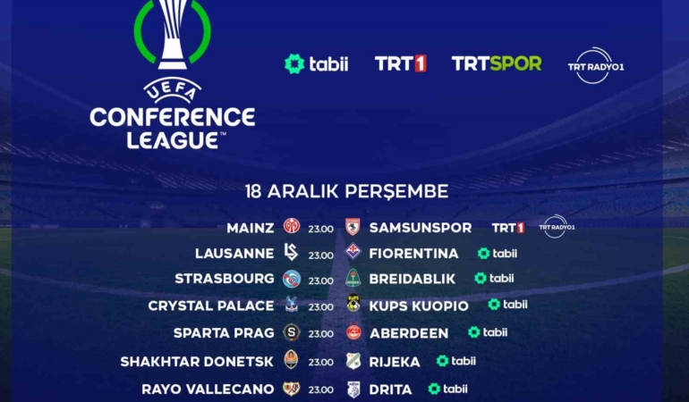 UEFA Konferans Ligi maçları TRT ve tabii’de