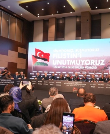 TÜRGEV, 1 Ocak 2026 Gazze yürüyüşünde tek yürek