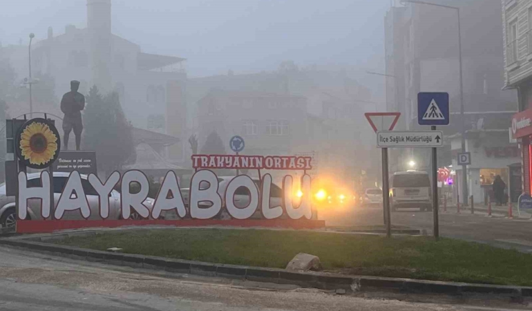 Tekirdağ’da yoğun sis etkili oldu