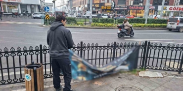 Tekirdağ’da zabıta ekiplerinden izinsiz afiş reklamlara denetim