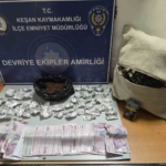 Keşan’da yastık içerisine saklanmış uyuşturucu ele geçirildi